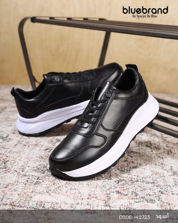 حذاء جلد سكاي كاجوال برباط - H2723 - Black