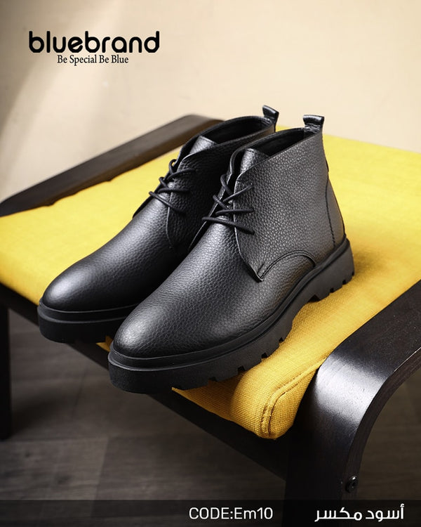 حذاء جلد طبيعي هاف بوت - EM10 - Black