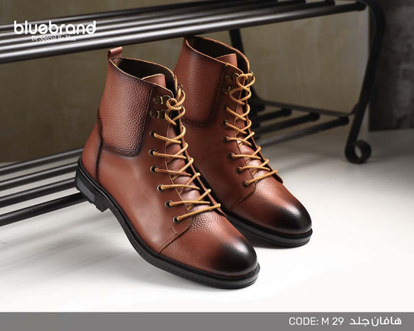 حذاء جلد طبيعي هاف بوت - M29