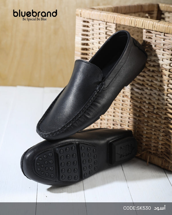 حذاء صيفي اليو جلد طبيعي - SK530 - Black