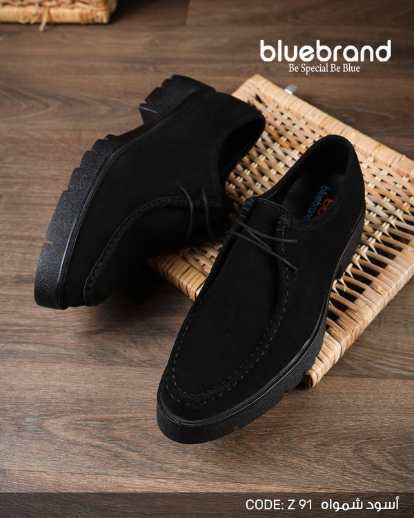 حذاء كاجوال شمواه طبيعي برباط - Z91 - Black