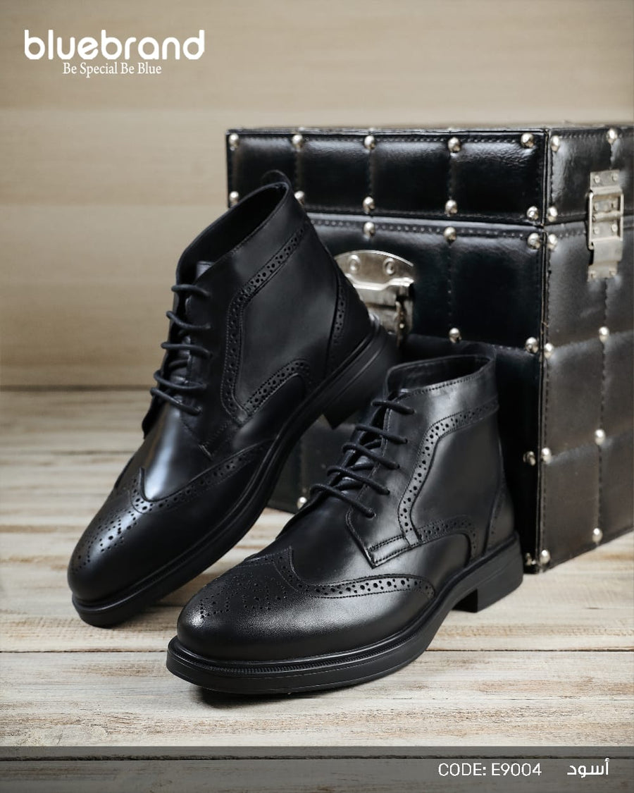 حذاء جلد طبيعي هاف بوت - E9004