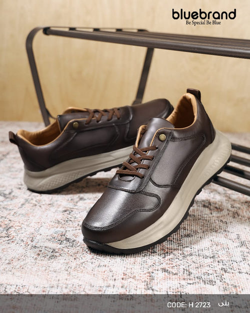 حذاء جلد سكاي كاجوال برباط - H2723 - Brown
