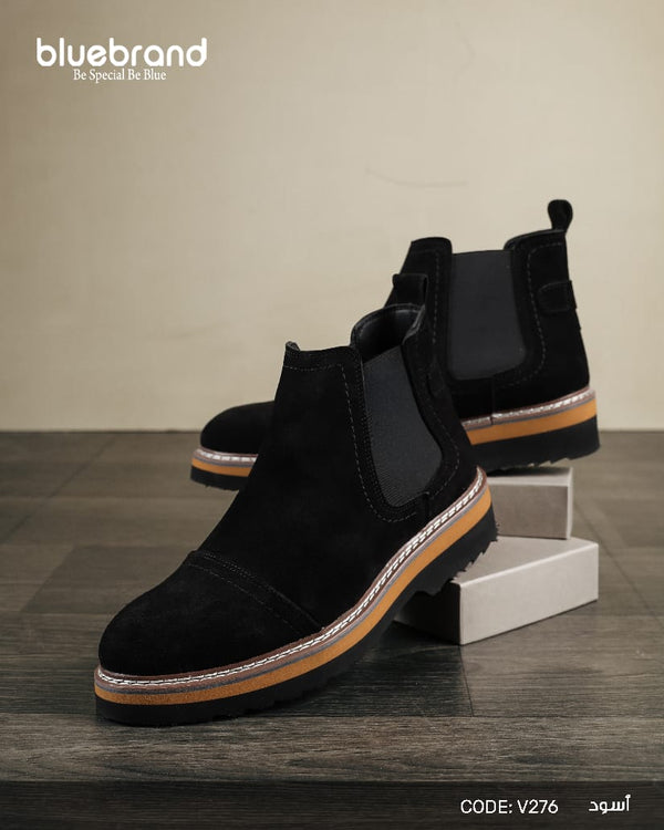حذاء شمواه طبيعي هاف بوت - V276 - Black