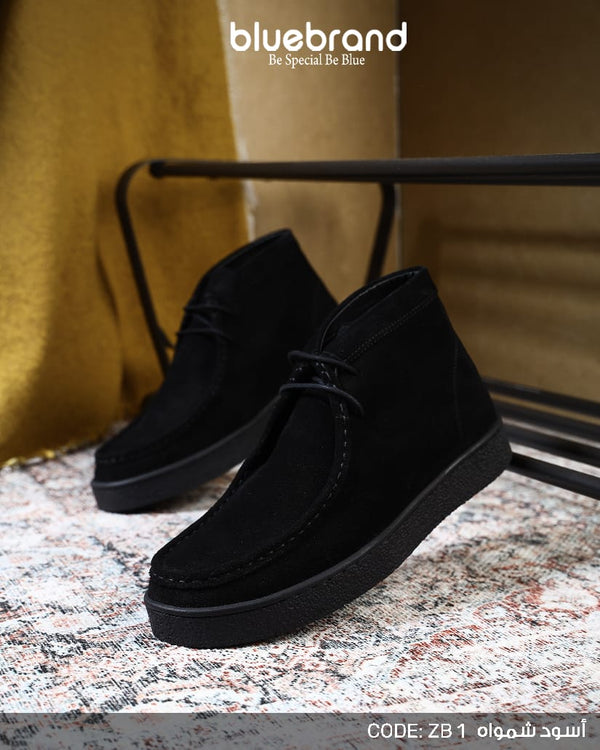 حذاء شمواه طبيعي هاف بوت - ZB1 - Black