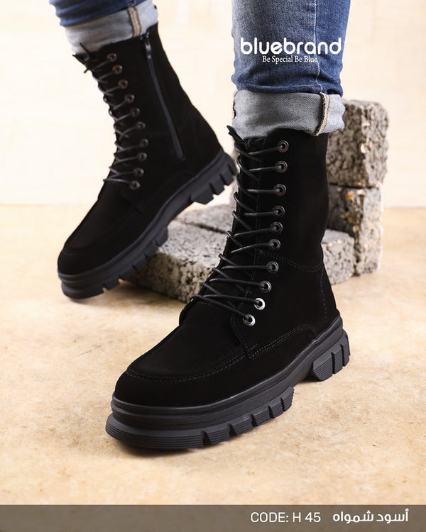 حذاء شمواه طبيعي بوت - H45 - Black
