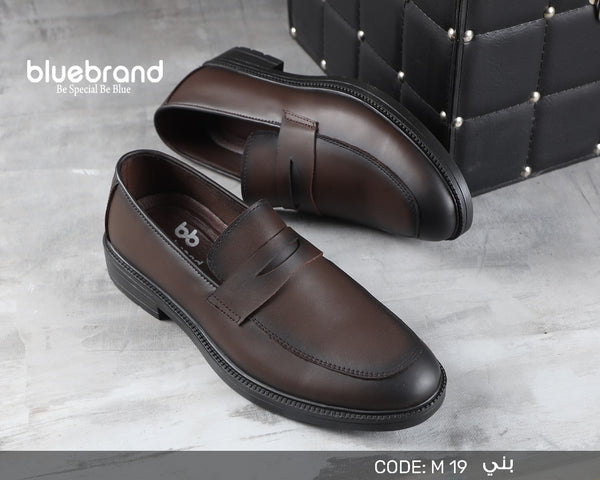 حذاء جلد طبيعي كلاسيك برباط - M19