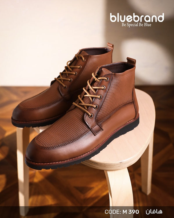 حذاء جلد طبيعي هاف بوت - M390