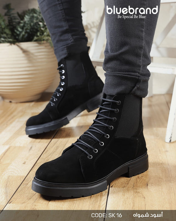 حذاء شمواه طبيعي هاف بوت - SK16 - Black